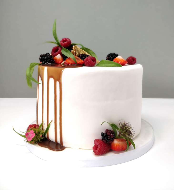 ice cream and fruit birthday cake image 1